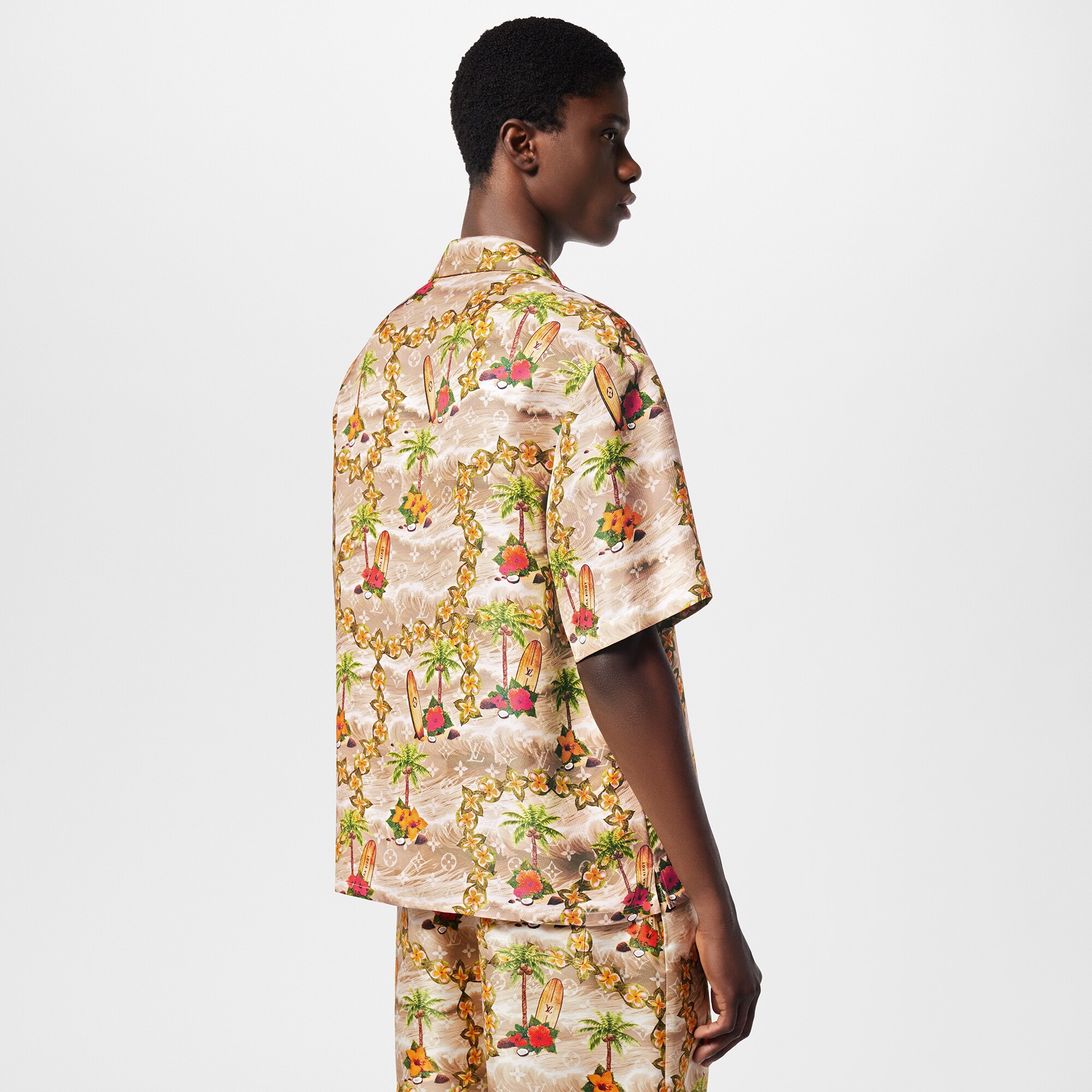 Kurzarm-Hemd aus Seide mit Monogram-Motiv - Ready to Wear 1AFQYQ